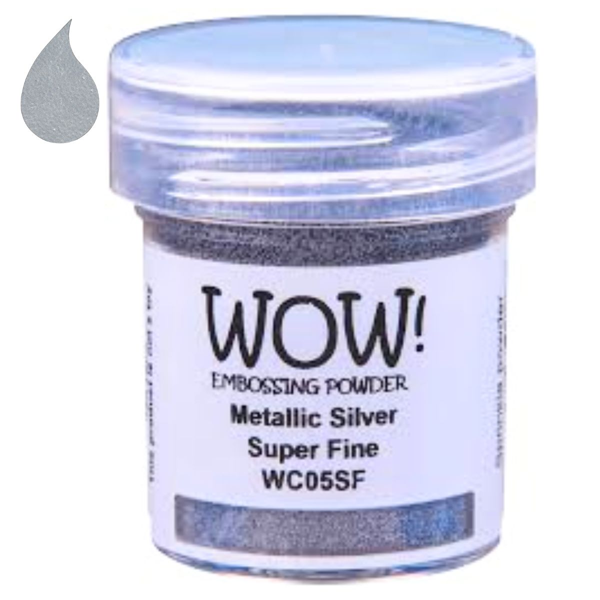 Super Fine Metallic Silver Embossing Powder / Polvo de Embossing Plata Metálica Super Fino Polvos de Embossing Wow!