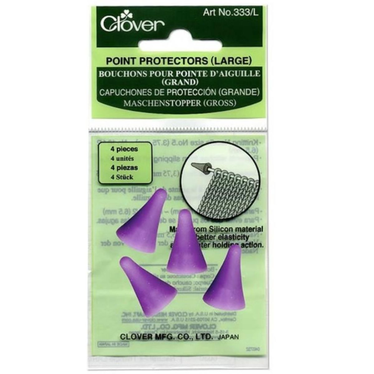 Point Protectors Large / Capuchones para Agujas de Tejer Tejido Clover