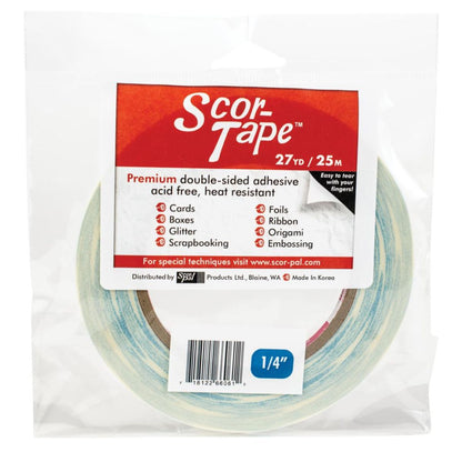 Scor-Tape Double Sided Tape / Cinta Doble Cara 6.3 mm Adhesivos / Pegamentos Scor-Pal