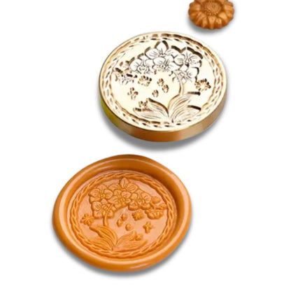 Sello de Metal para Lacre Orquídeas Sellos Hobbees