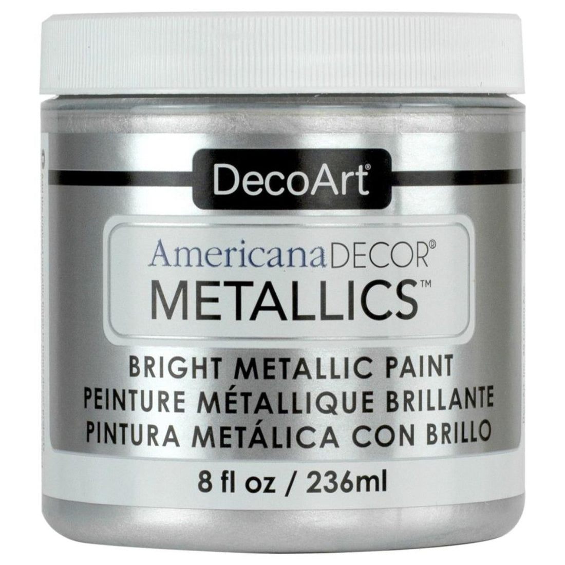 Americana Decor Metallics Sterling Silver / Pintura Acrílica Metálica Plata Pintura DecoArt