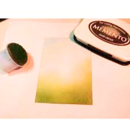 Olive Grove Memento / Cojín de Tinta para Sellos Verde Oliva Tintas TSUKINEKO