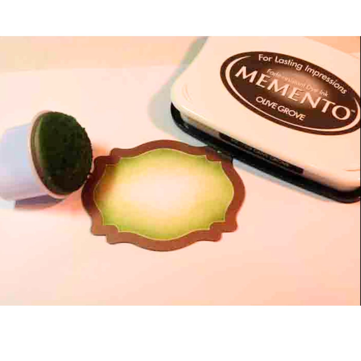 Olive Grove Memento / Cojín de Tinta para Sellos Verde Oliva Tintas TSUKINEKO