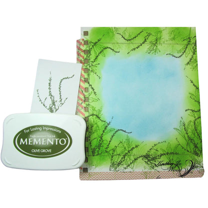 Olive Grove Memento / Cojín de Tinta para Sellos Verde Oliva Tintas TSUKINEKO