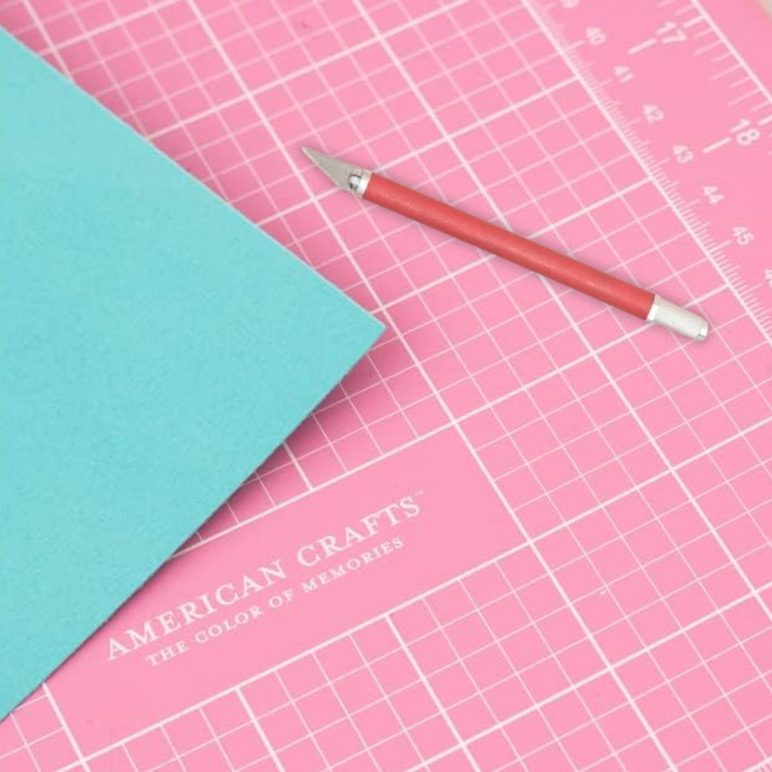 Pink Double-Sided Self-Healing Cutting Mat / Tapete De Corte Autoreparador Rosa Tapetes, Mats American Crafts