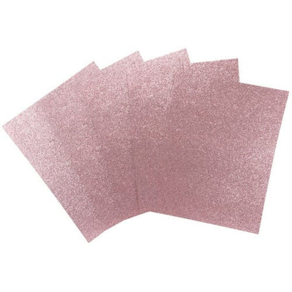 Diamond Chic Glitter Cardstock / 20 Hojas Cartulina Glitter T. Carta Rosa Papel Harmony Paper
