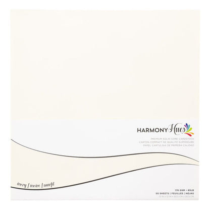 Ivory Cardstock 12" 176gm / 50 Hojas Cartulina Premium Marfil Papel Harmony Paper