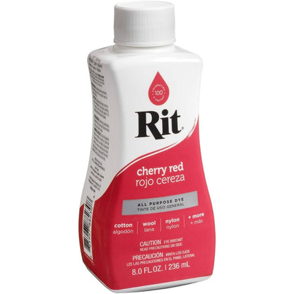 Rit Dye Liquid Cherry Red / Líquido para Teñir Rojo Cereza Pintura para Tela Rit