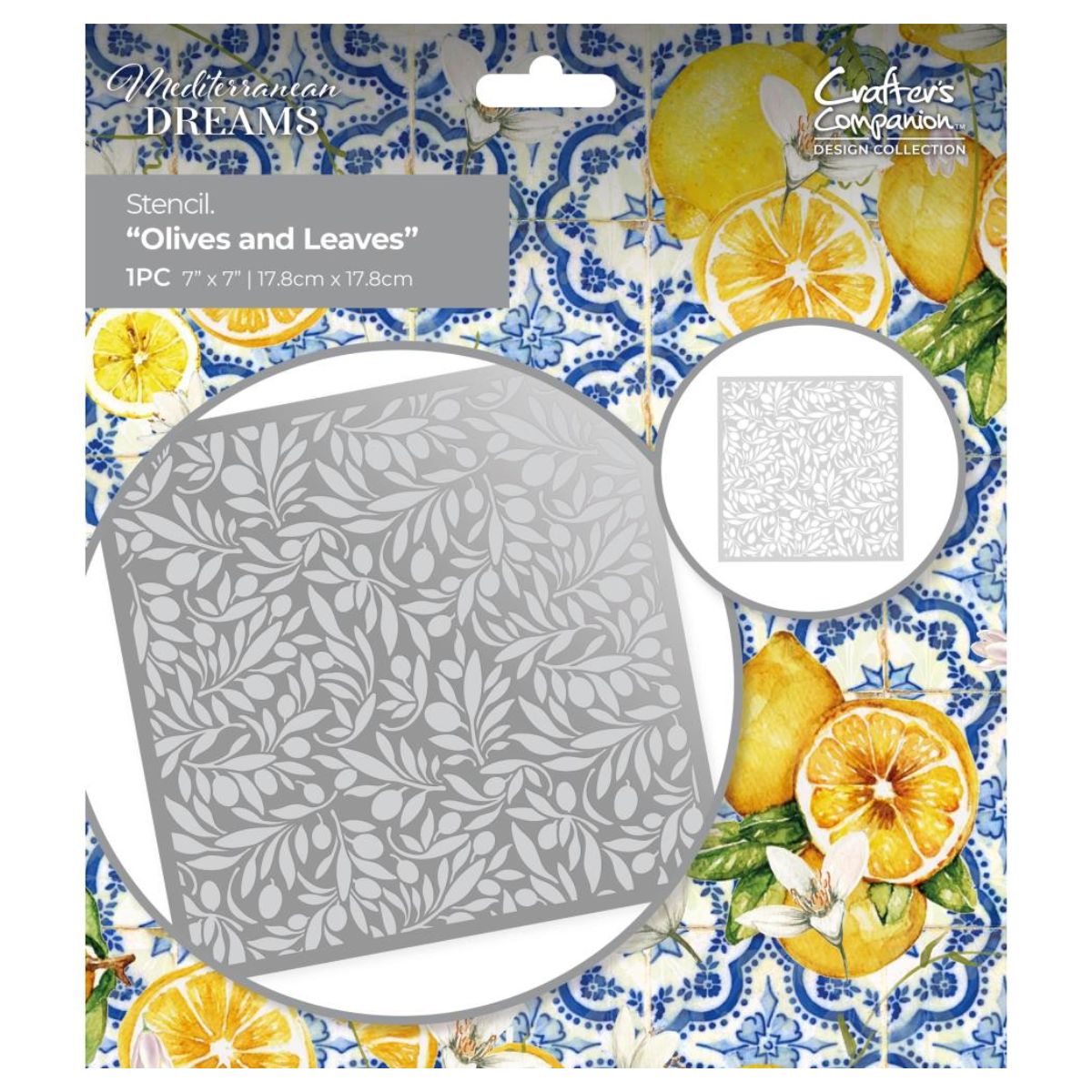 Mediterranean Dreams Stencil / Plantilla Mediterránea Esténciles / Plantillas Crafter&