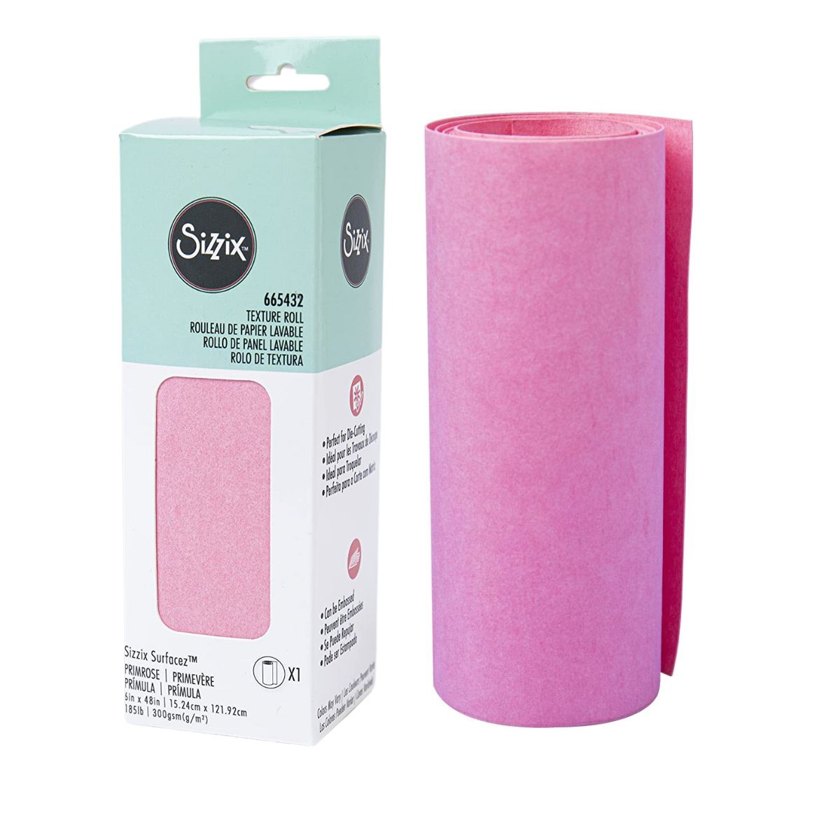 Surfacez Texture Roll / Rollo de Papel Lavable Ideal para Encuadernación Encuadernacion Sizzix