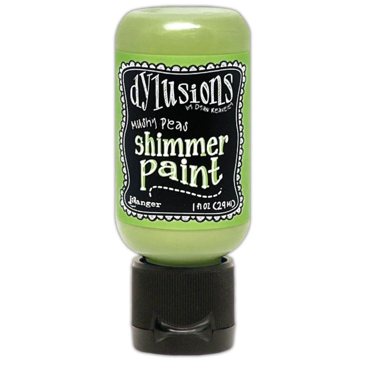 Dylusions Mushy Peas Shimmer Paint / Pintura Acrílica Metálica Color Verde Pintura Ranger