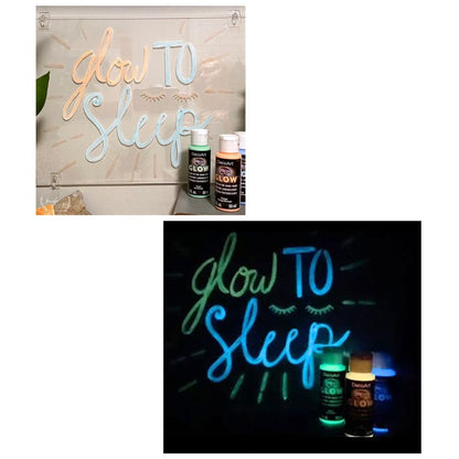 Glow In The Dark Paint Green / Pintura Brilla en la Oscuridad Verde Acrìlicos DecoArt