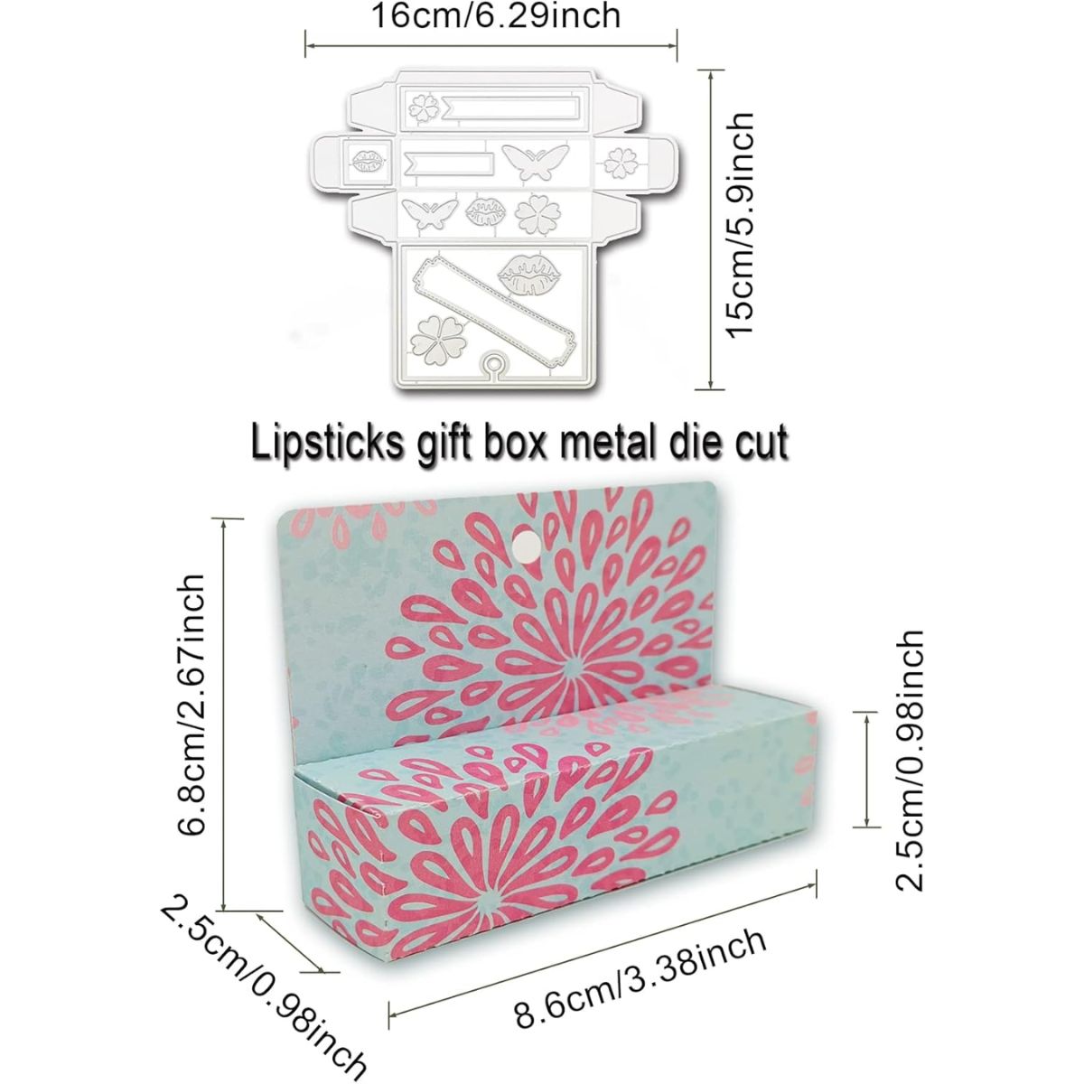 Suaje Para Hacer Cajitas para Lip Balm Dados de Corte / Suajes / Troqueles Hobbees