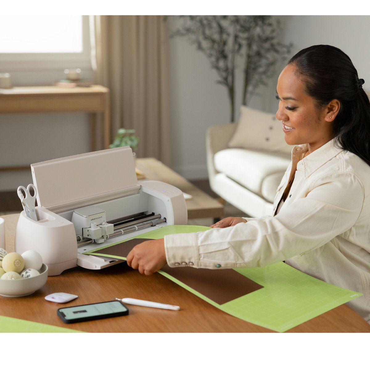 Cricut Explore 4 Machine Seashell / Plotter de Corte Rosa Marfil Plotters de Corte Cricut