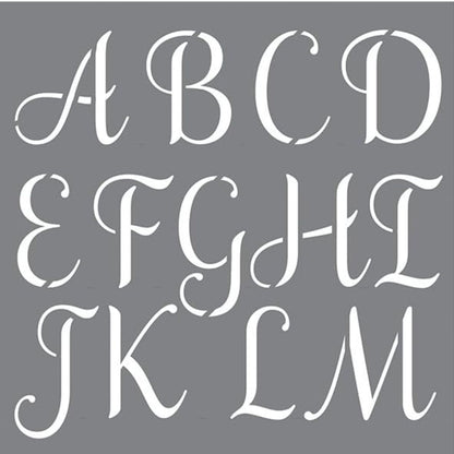 Stencil Alphabet Calligraphy / 7 Esténciles Alfabeto Caligrafía y Texturas Esténciles / Plantillas DecoArt