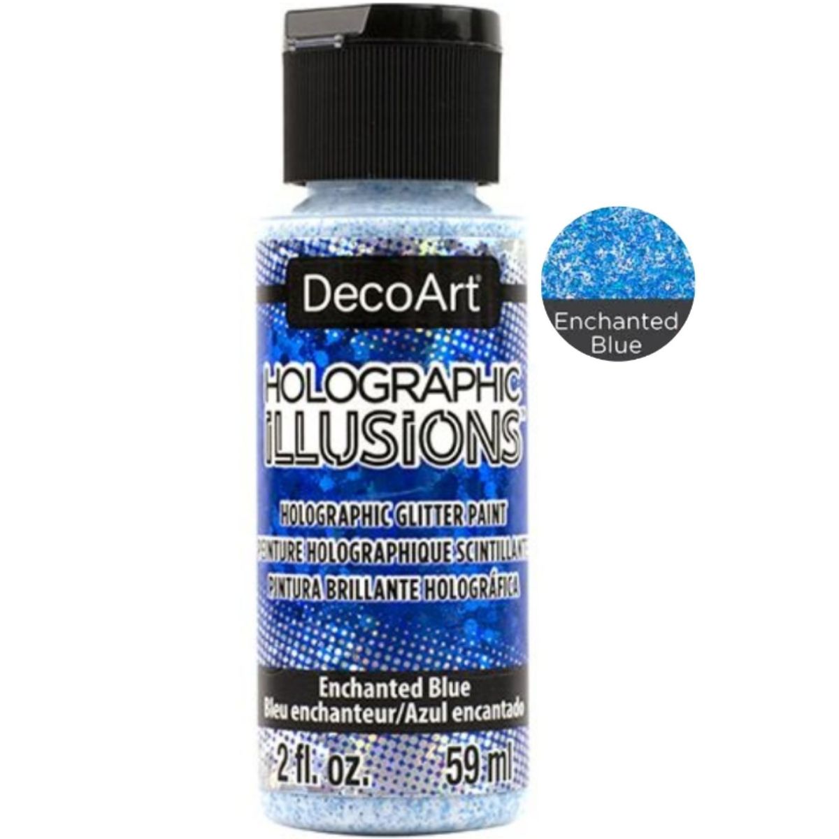 Holographic Illusions Paint Enchanted Blue / Pintura de Ilusiones Holográficas Azúl Pintura DecoArt