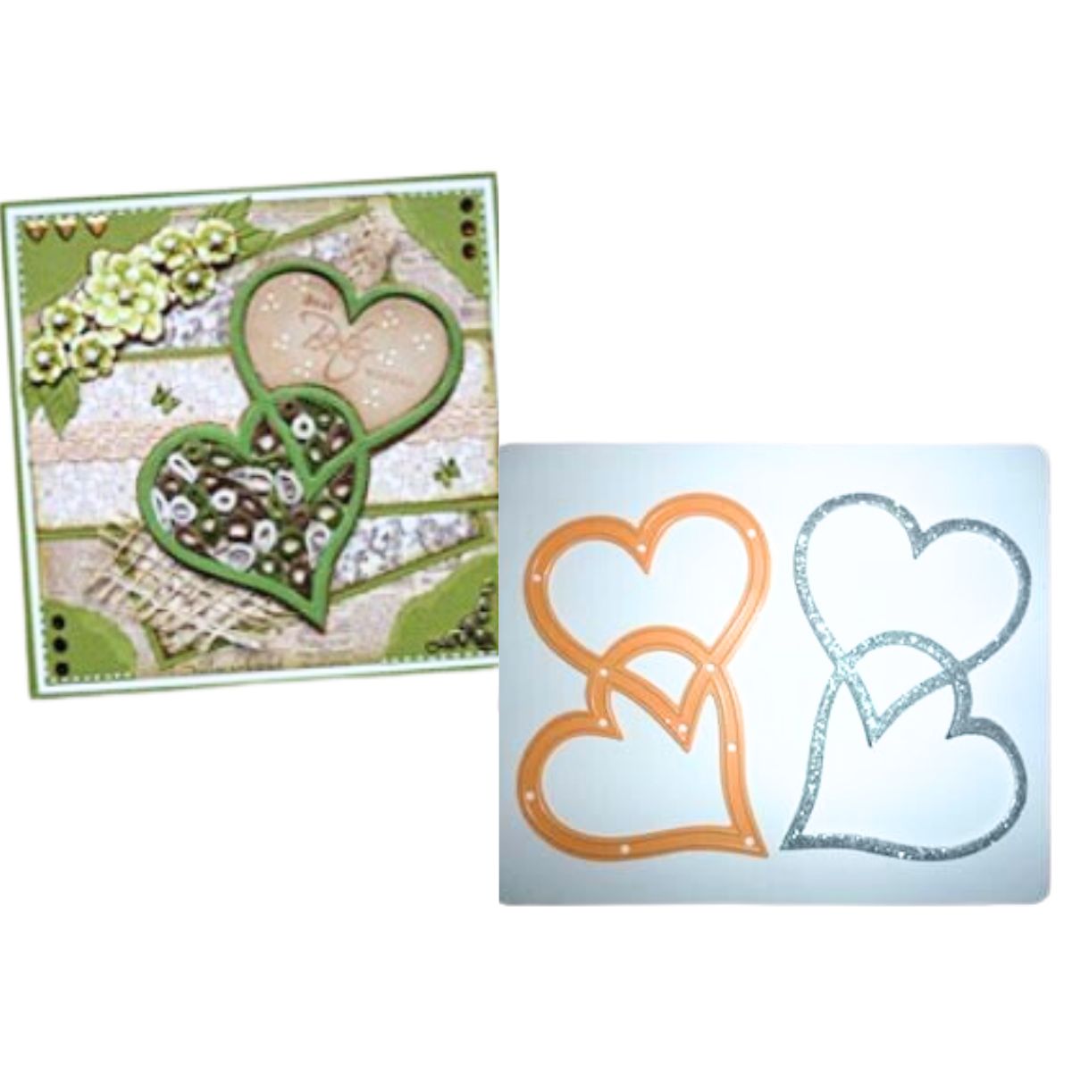 Hearts Dies / Suaje de Corazones Entrelazados Dados de Corte / Suajes / Troqueles Nellie&