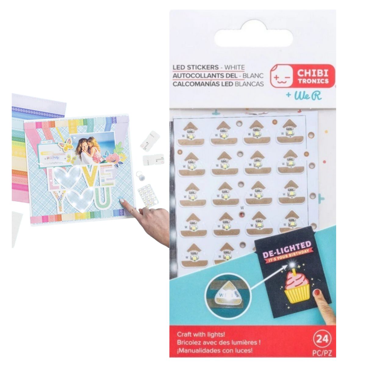 Chibitronics LED Circuit Lights / Luces de Circuito LED de Chibitronics Descontinuado American Crafts