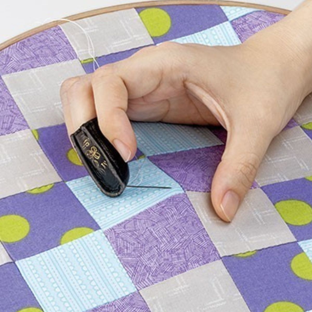 Natural Fit Leather Thimble / Dedal de Proteccion de Cuero Costura Clover