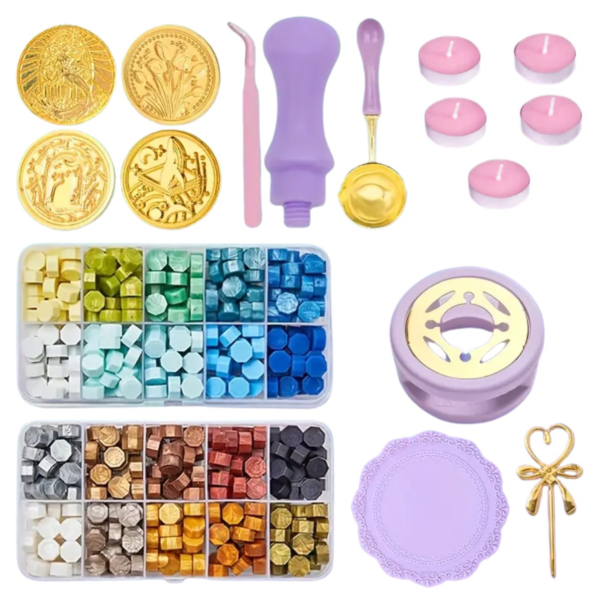 Kit Completo para Lacre Adornos / Embellishments Hobbees