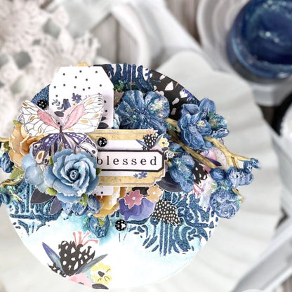 Finnabair Art Extravagance Jewel Texture Paste / Pasta Texturizadora Blue Opals Pintura y Medios Mixtos Prima Marketing