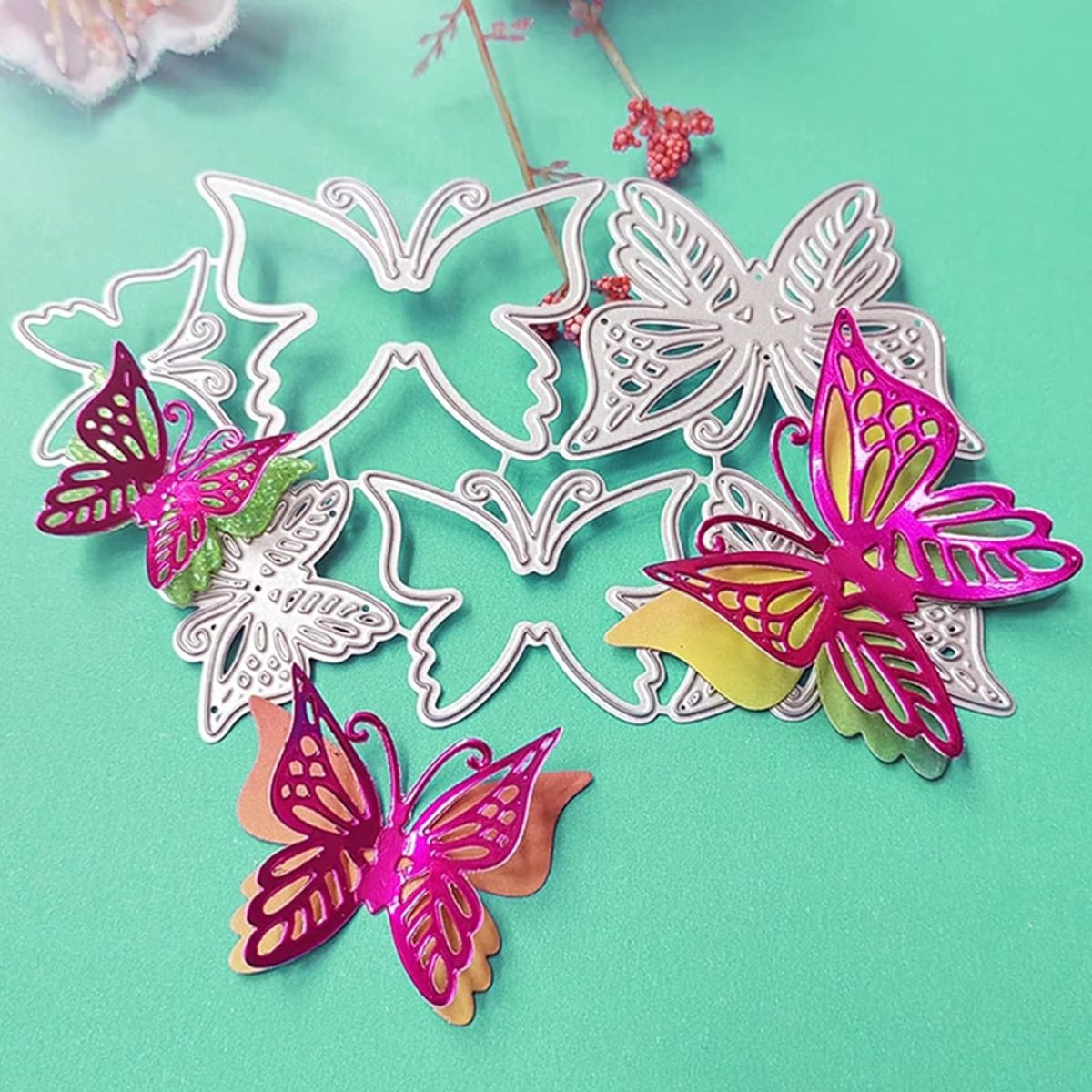 Suajes de 6 Mariposas Dados de Corte / Suajes / Troqueles Hobbees