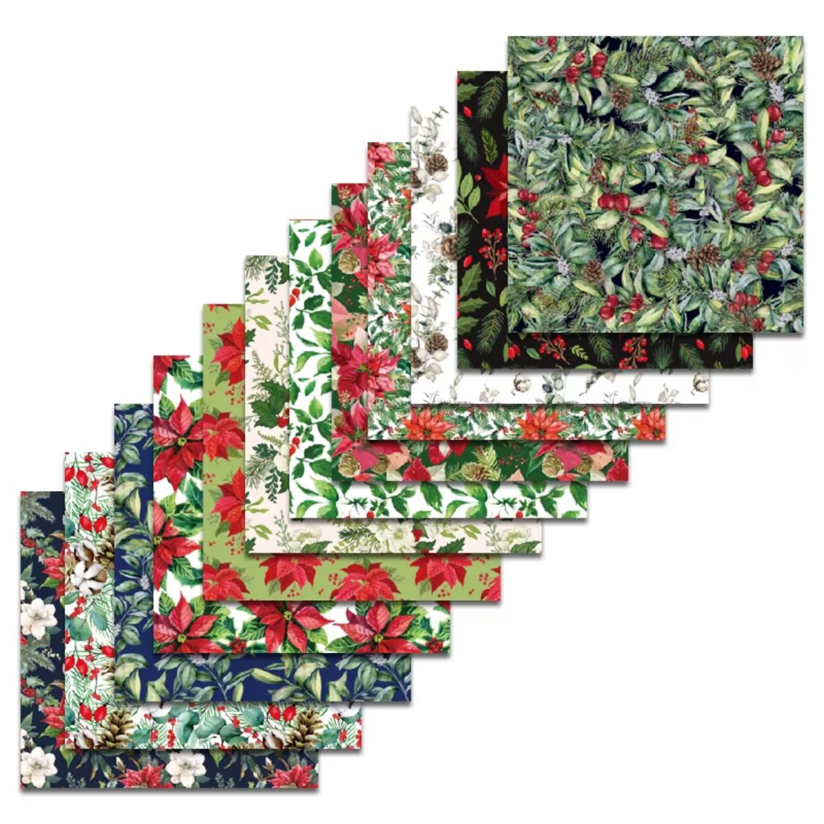 Holiday Evergreen Bough 6&quot; / Block de Papel Navideño Papel DCWV