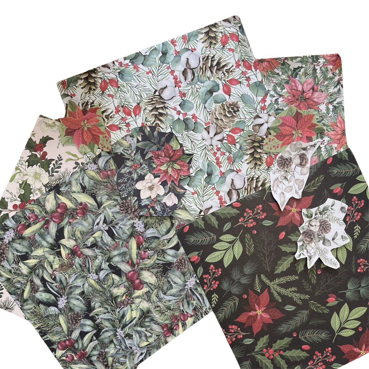 Holiday Evergreen Bough 6&quot; / Block de Papel Navideño Papel DCWV