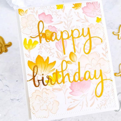 Cling Rubber Stamp A2 Inky Floral / Sello de Goma Cling Fondo Floral Sellos Pinkfresh Studio