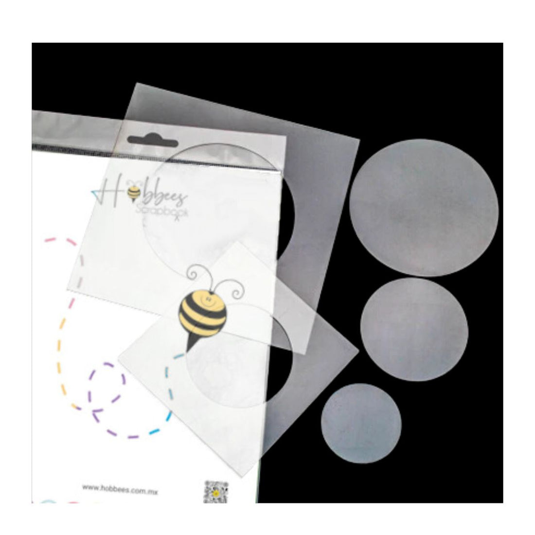 Plantillas Enmascaradoras de Círculos Esténciles / Plantillas Hobbees