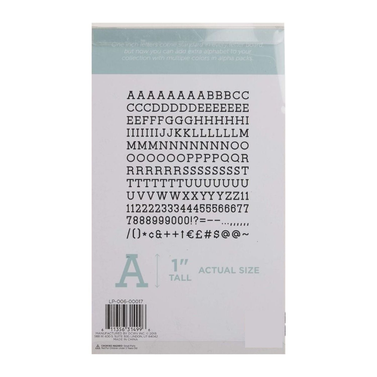 Black 1&quot; Letters / Letras Negras Para Tablero Accesorios DCWV