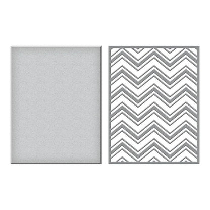 Zig Zag Chevron Cutting Dies / Suajes Grabados Óvalos En Zig Zag Dados de Corte / Suajes / Troqueles Spellbinders