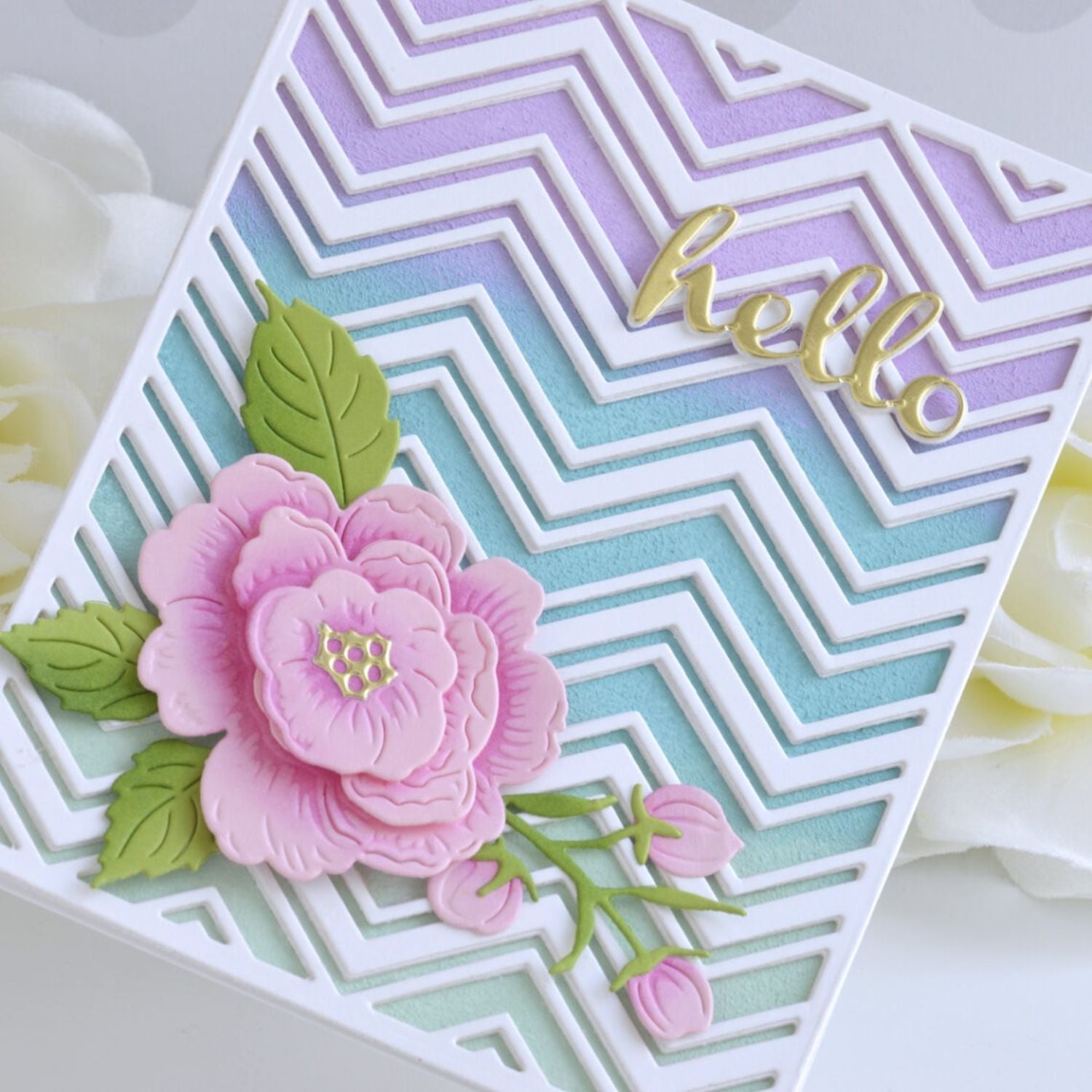 Zig Zag Chevron Cutting Dies / Suajes Grabados Óvalos En Zig Zag Dados de Corte / Suajes / Troqueles Spellbinders