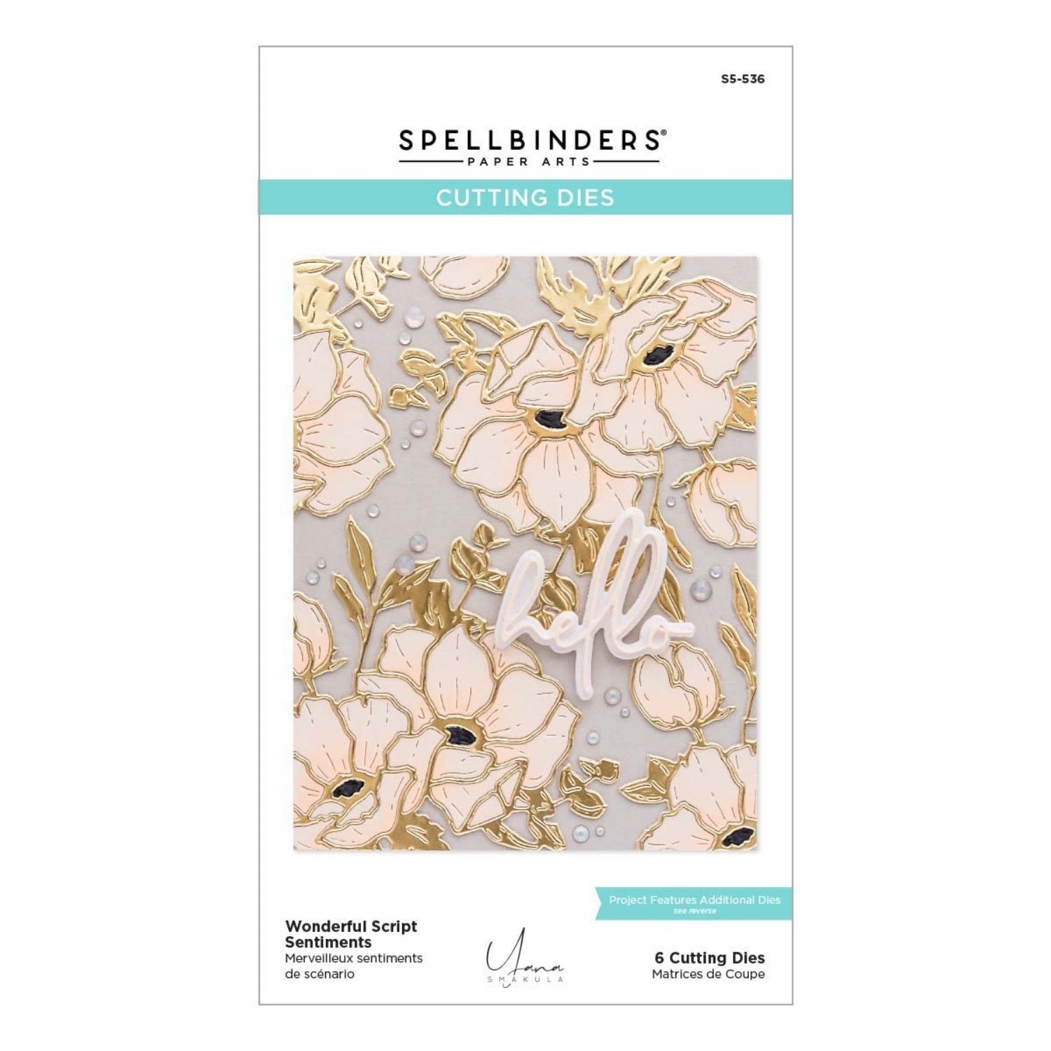 Wonderful Script Sentiments Cutting Dies / Suajes Grabados Sentimientos Maravillosos Dados de Corte / Suajes / Troqueles Spellbinders