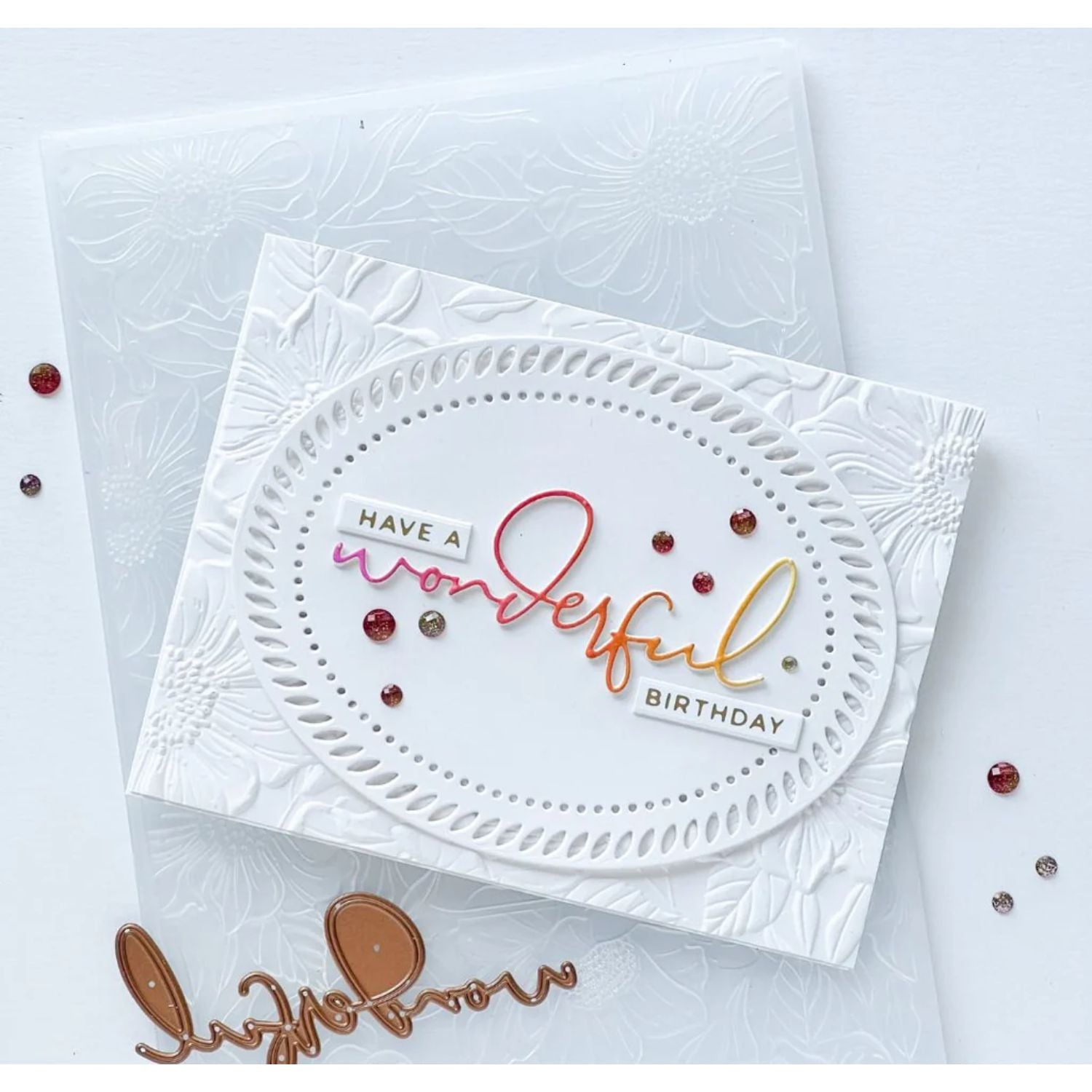 Wonderful Script Sentiments Cutting Dies / Suajes Grabados Sentimientos Maravillosos Dados de Corte / Suajes / Troqueles Spellbinders