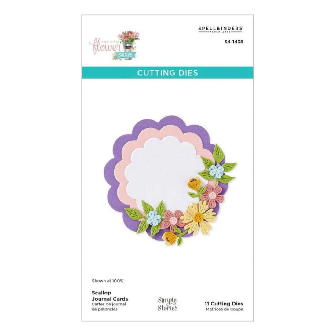 Scallop Journal Cards Cutting Dies / Suajes Grabados Para Tarjetas De Diarios Festoneadas Dados de Corte / Suajes / Troqueles Spellbinders