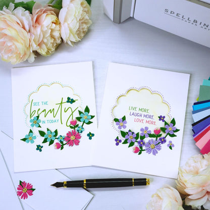 Scallop Journal Cards Cutting Dies / Suajes Grabados Para Tarjetas De Diarios Festoneadas Dados de Corte / Suajes / Troqueles Spellbinders