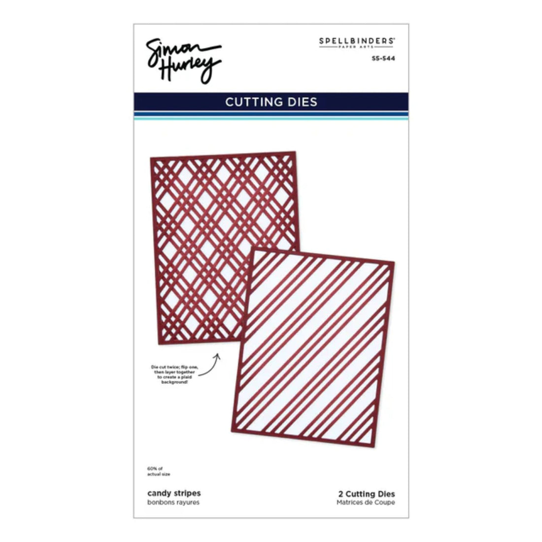 Candy Stripes Cutting Dies / Suajes Grabados Rayas De Caramelo Dados de Corte / Suajes / Troqueles Spellbinders