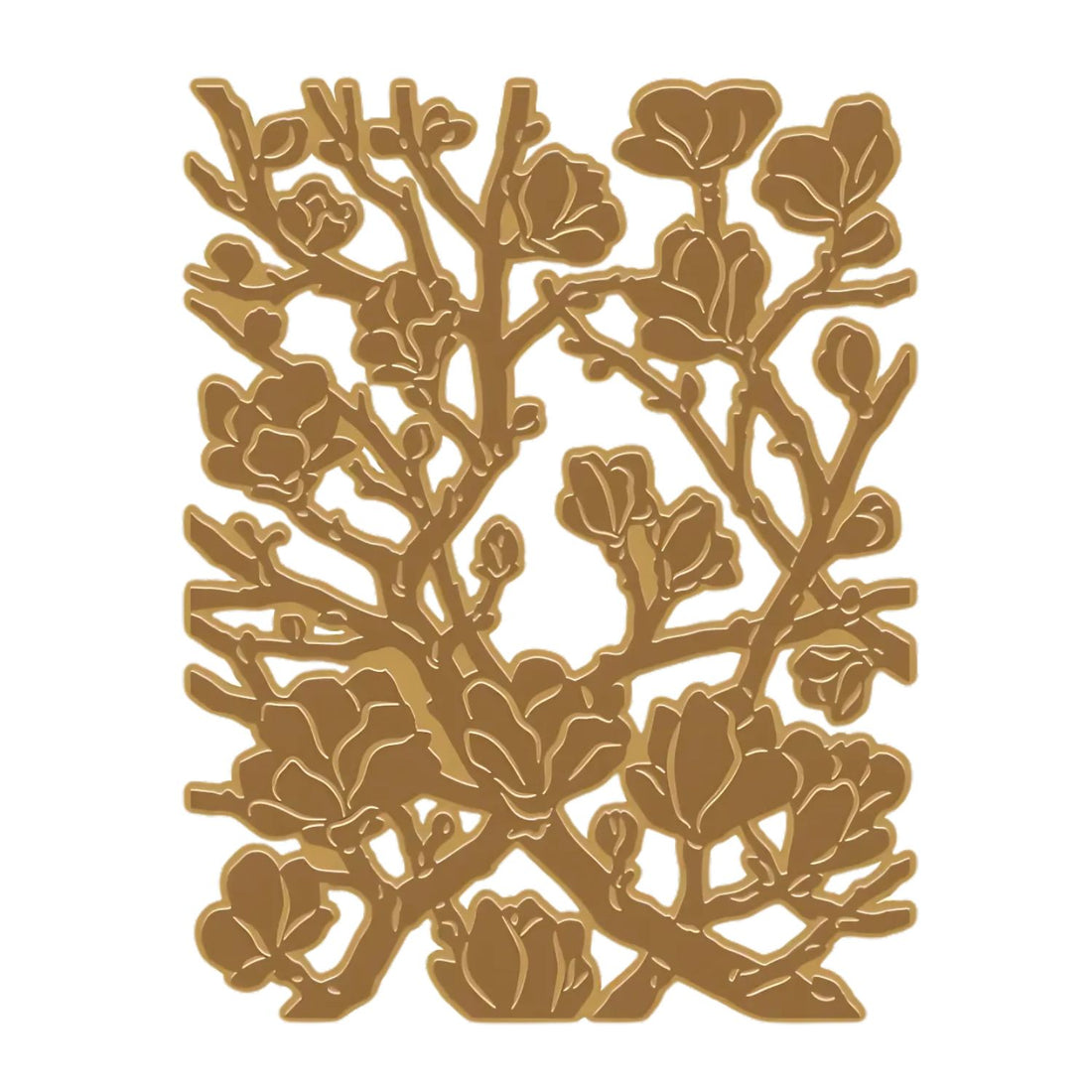 Magnolia Branches Glimmer Hot Foil Plate / Placa Alumino Caliente Ramas De Magnolias Dados de Corte / Suajes / Troqueles Hero Arts