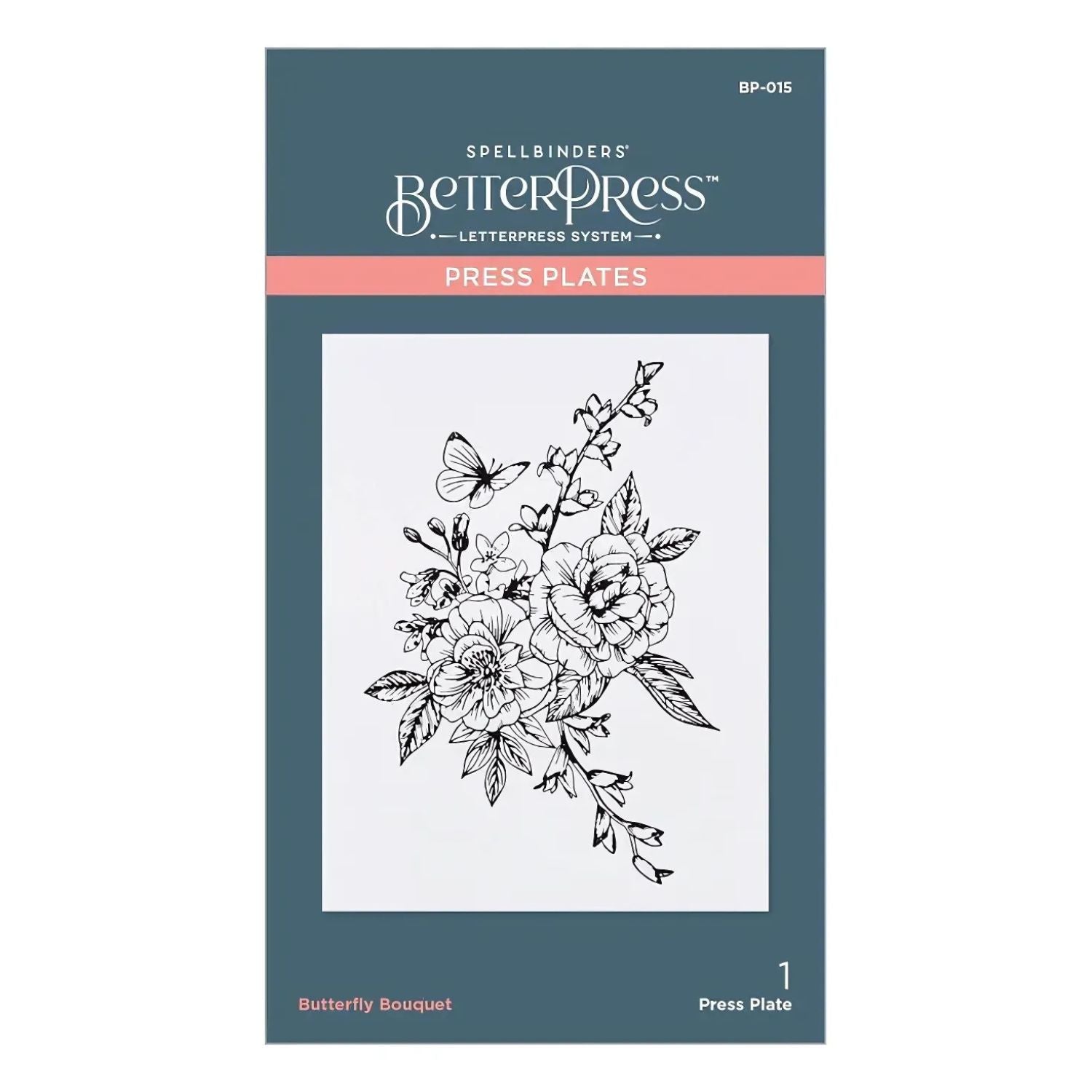 Butterfly Bouquet Press Plates / Placa De Prensa Ramo De Mariposas Accesorios para Suajadoras Spellbinders