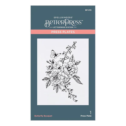 Butterfly Bouquet Press Plates / Placa De Prensa Ramo De Mariposas Accesorios para Suajadoras Spellbinders