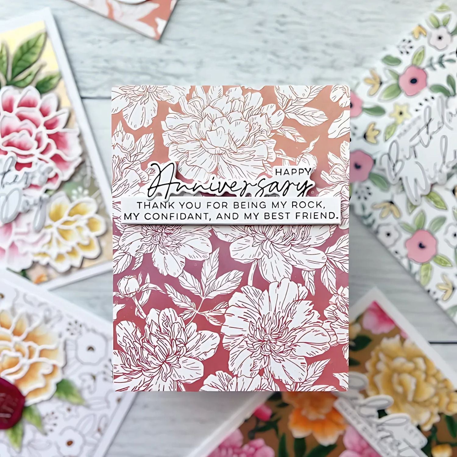 Peony Background Press Plates / Placa De Prensa Fondo De Peonías Accesorios para Suajadoras Spellbinders