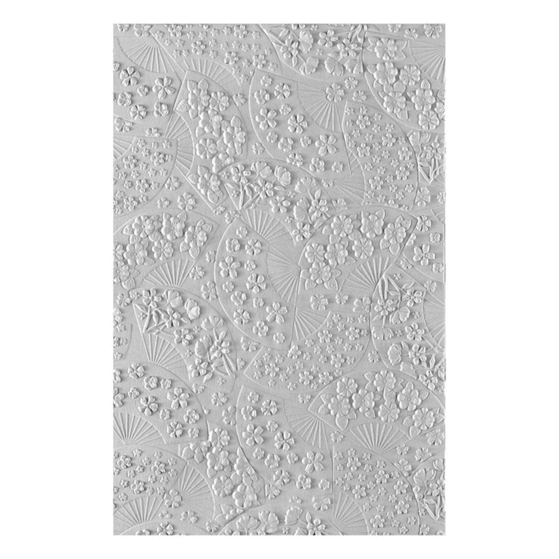 Floral Fans 3D Embossing Folder / Folder De Relieve 3D Abanicos Florales Folders de Grabado Spellbinders