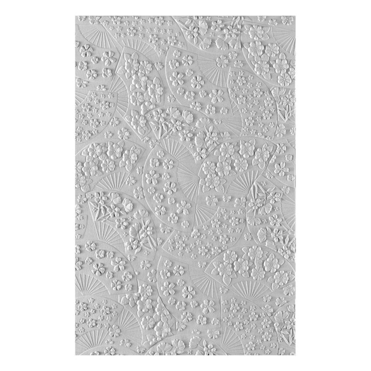 Floral Fans 3D Embossing Folder / Folder De Relieve 3D Abanicos Florales Folders de Grabado Spellbinders