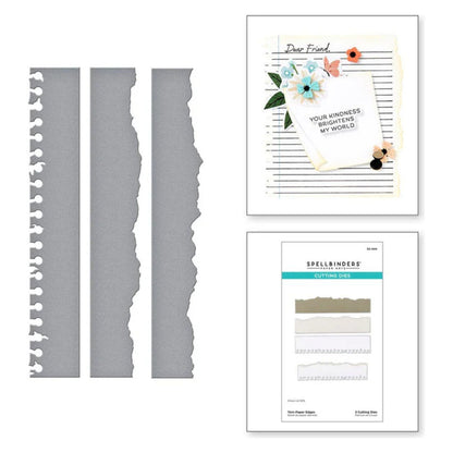 Torn Paper Edges Cutting Dies / Suajes De Corte Con Bordes De Papel Rasgados Accesorios para Suajadoras Spellbinders