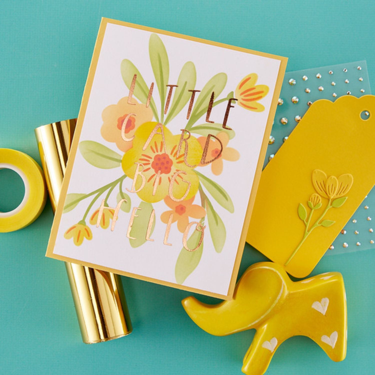 Hello Blooms Stencil / Stencil Plantilla Hola Flores Esténciles / Plantillas Spellbinders