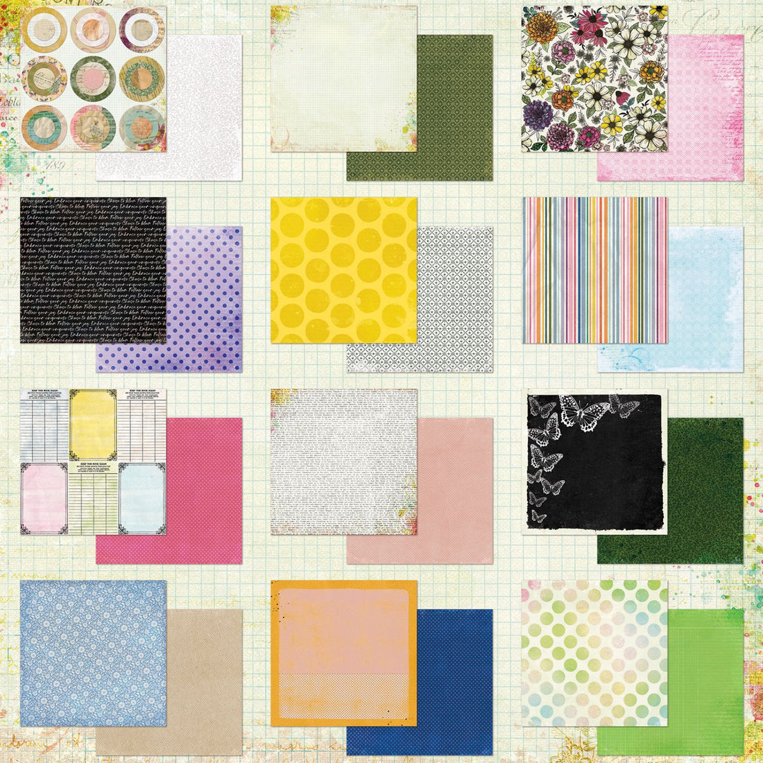 Pack The Flower Emporium 12" / 24 Hojas de Papel Emporio de Flores Papel, Hojas Sueltas 49 and Market