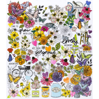 The Flower Emporium Icon Die-Cuts / Adornos Icónicos De Colección Emporio De Flores Adornos / Embellishments 49 and Market