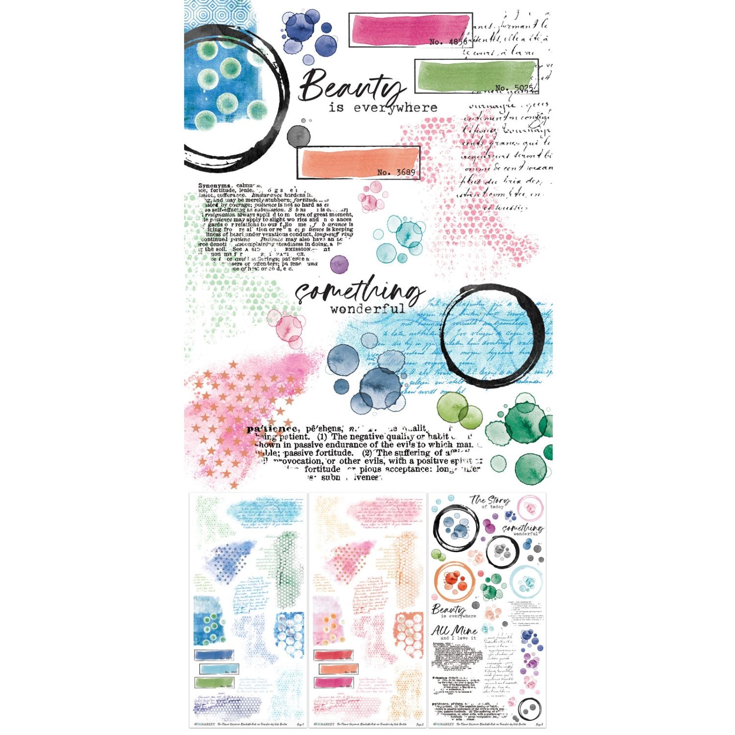 The Flower Emporium Rub-on Transfers / Transferencias Para Frotar Combinables Tintas 49 and Market