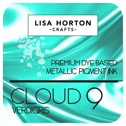 Metallic Pigment Ink Pad / Tinta Metálica Para Sellos Verdigris Tinta para Sellos Lisa Horton Crafts